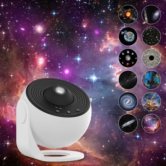 Projecteur de galaxie à LED Veilleuse de ciel étoilé Projecteur 360° Lampe de nuit de planétarium pour décoration de chambre Cadeau pour enfants