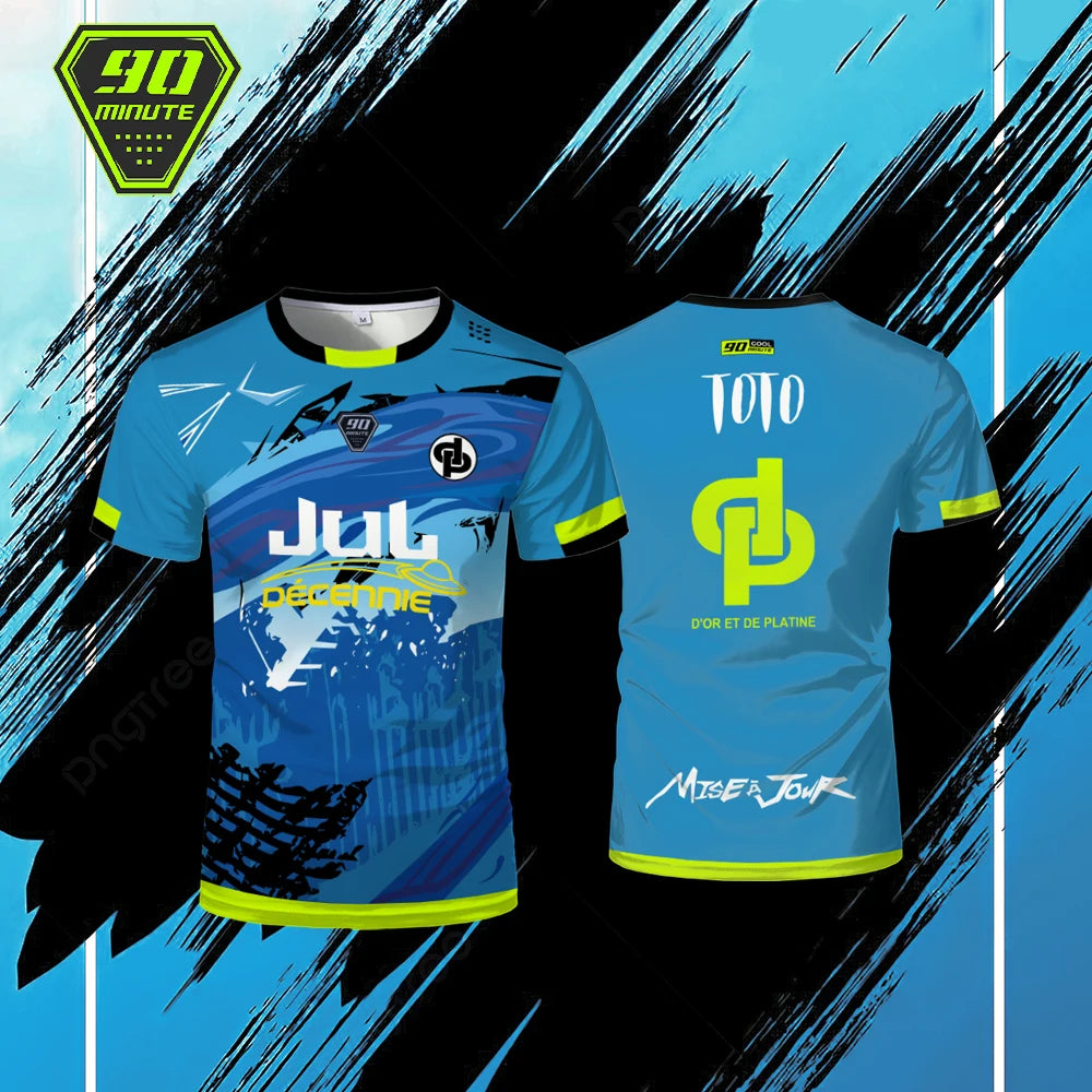 Été Chaud Maollot Jul T-shirt 90 Minutes Sports Jersey Respirant Extérieur Séchage Rapide Chemise de Football Hommes Personnalisé Hauts Achat