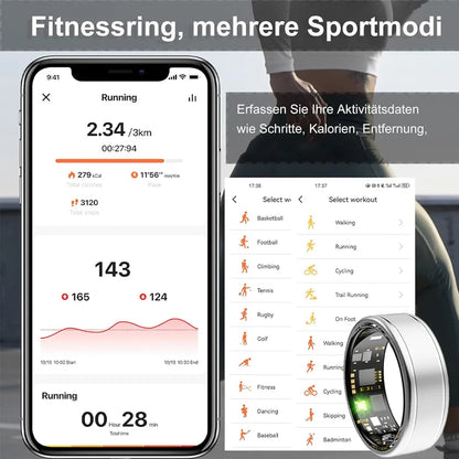 Petit boulette de viande, Traqueur de forme physique intelligent avec surveillance des calories/de la pression artérielle/du sommeil, IP68 pour les entraînements au podomètre